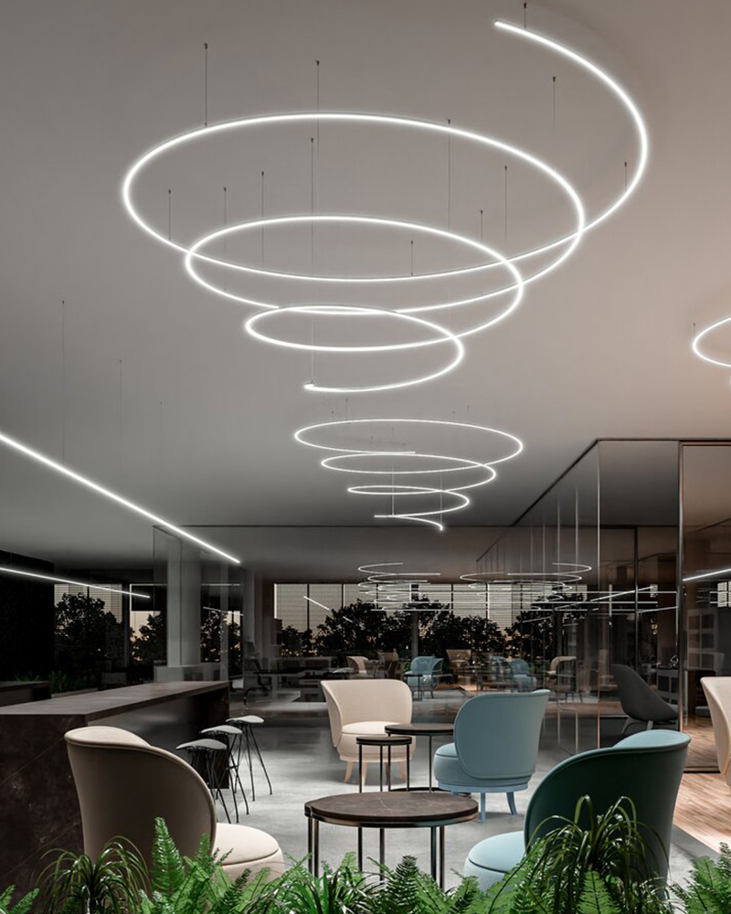 Luminaria curvada a medida BEN group