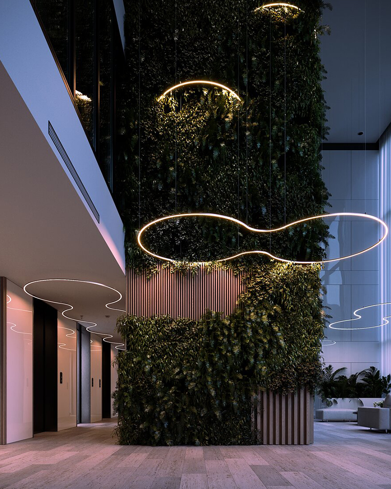 Luminaria curvada a medida BEN group