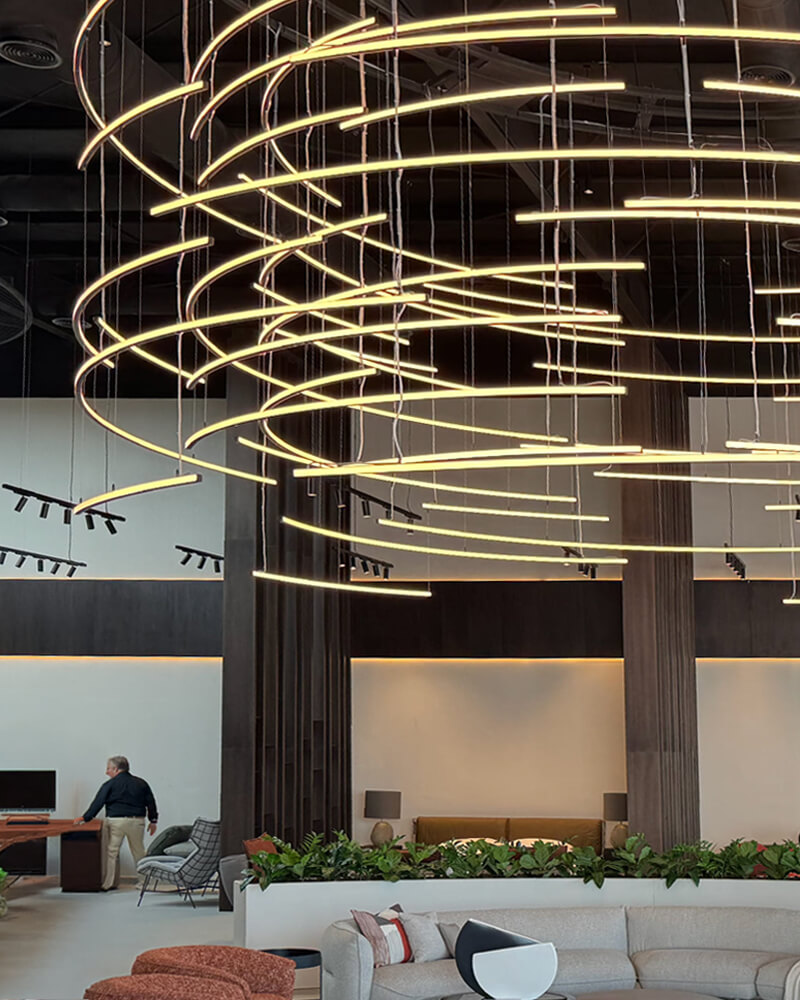 Luminaria curvada a medida BEN group