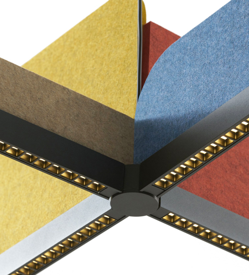 Lámpara acústica Flexxica ecoPET de pared