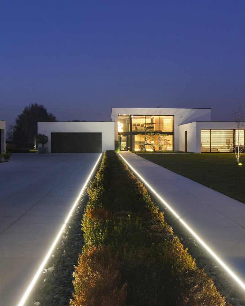 Iluminación lineal empotrada para jardín BEN group