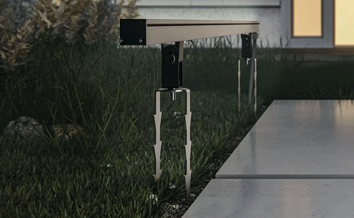 Luminaria HR-OPTI anclada a suelo