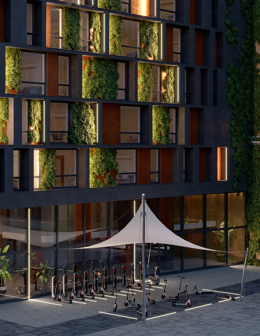 Luminarias LED para suelo y fachada