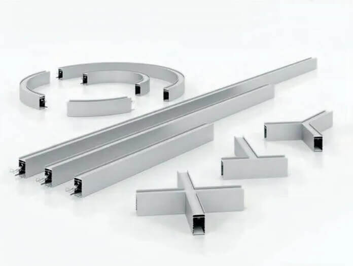 Secciones led Serpent en formas curvas, líneas y cruces